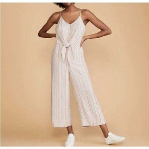 Lou & Grey Loft Striped Jumpsuit Sleeveless Wide Leg Ankle Size XS Colorful